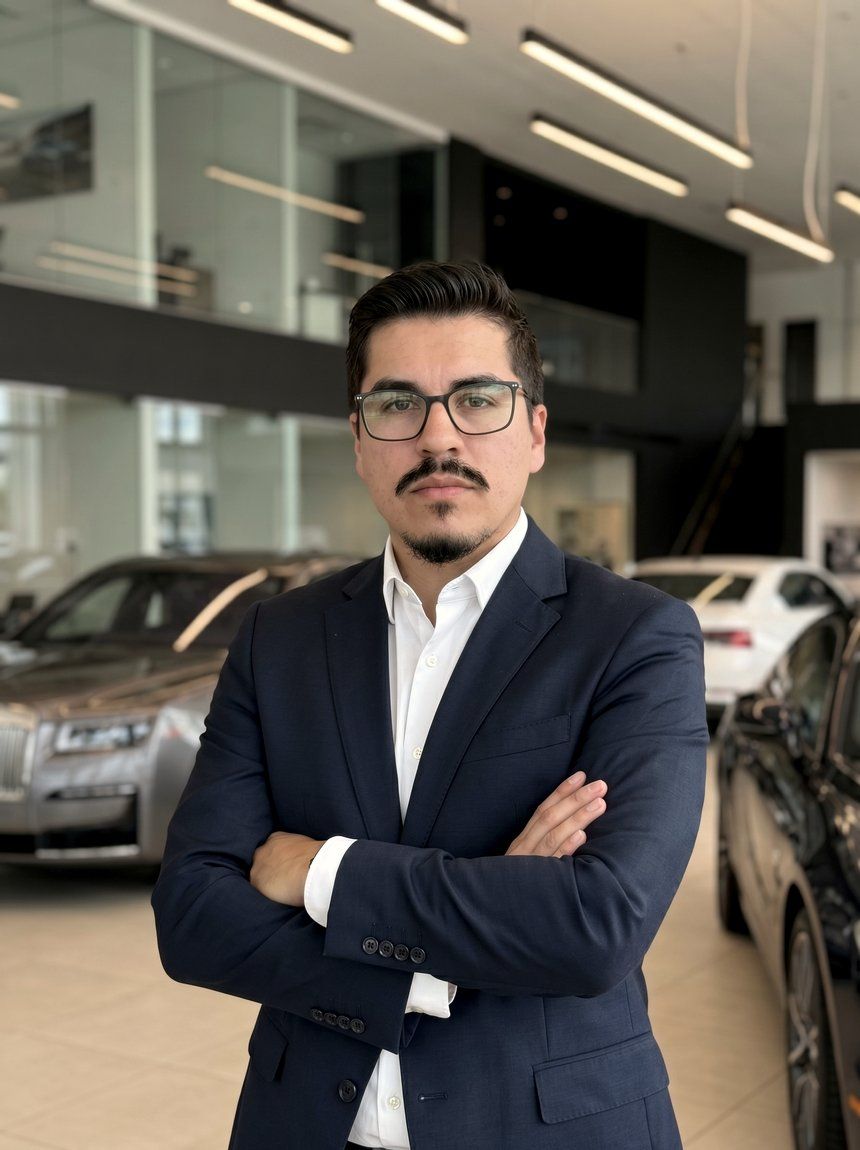 Bruno Guilherme, fundador da Size, no showroom de uma concessionária